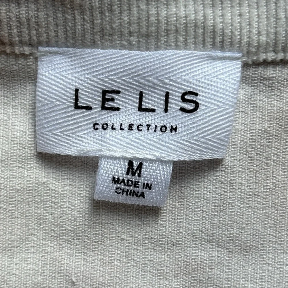 Le Lis Collection Ribbed Tie Dye Cream White Mulitcolor Cotton Jumpsuit Medium - Picture 4 of 11